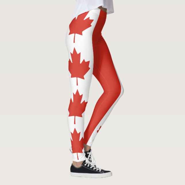 Legging Bandeira Canadense Patriótica (Direita)