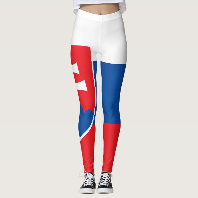 Legging Bandeira da Eslováquia (Frente)