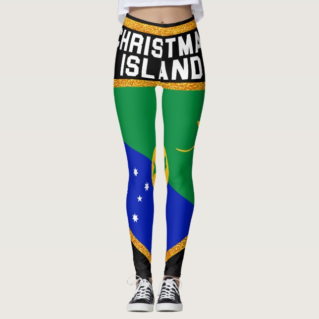 Legging Bandeira da Ilha do Natal (Frente)