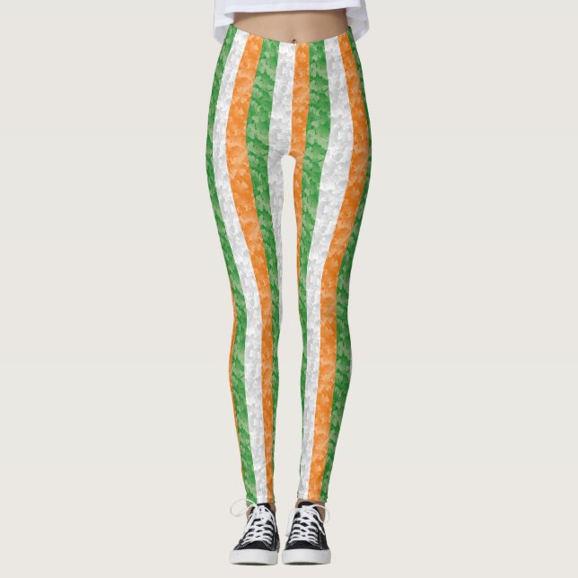 Legging Bandeira da Irlanda com um padrão de pântanos (Frente)