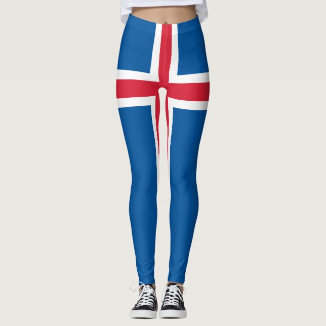 Legging Bandeira da Islândia (Frente)