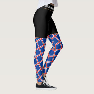 Legging Bandeira da Islândia, viagem/desportista