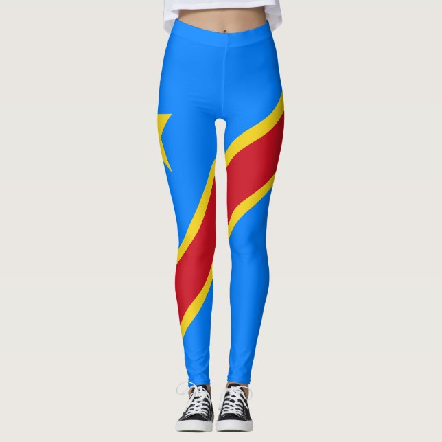 Legging Bandeira da Kinshasa do Congo (Frente)