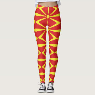 Legging Bandeira da Macedônia do Norte