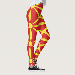 Legging Bandeira da Macedônia do Norte