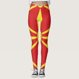 Legging Bandeira da Macedônia do Norte