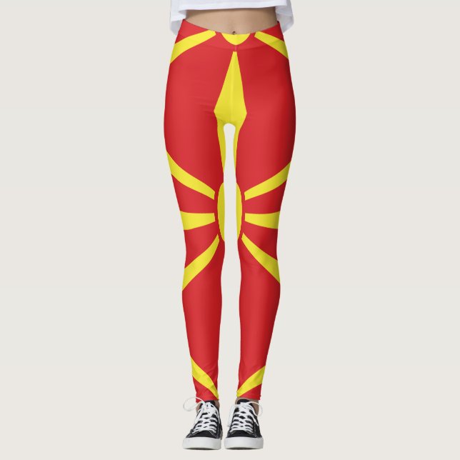 Legging Bandeira da Macedônia do Norte (Frente)