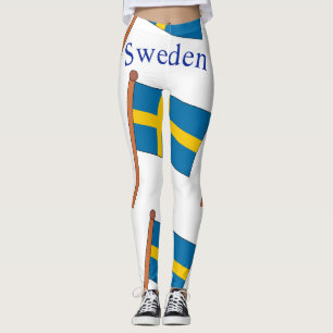Legging Bandeira da Suécia Thunder_Cove