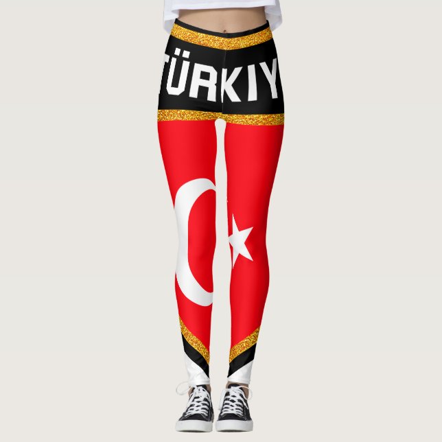 Legging Bandeira da Turquia (Frente)