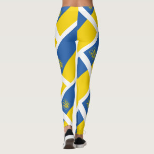 Legging Bandeira da Ucrânia com Trident