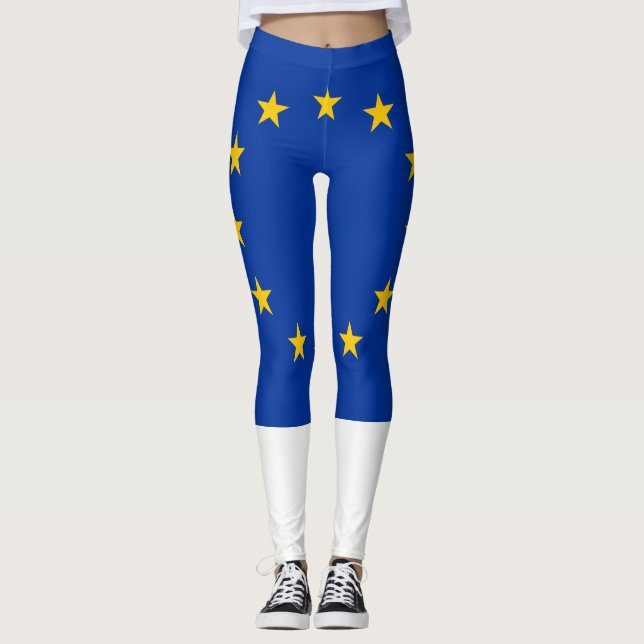 Legging Bandeira da União Europeia (Frente)