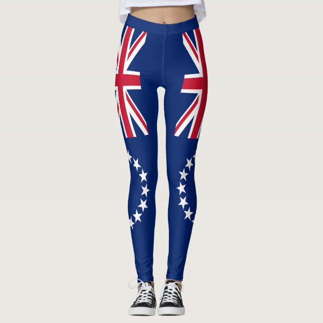 Legging Bandeira das Ilhas Cook (Frente)