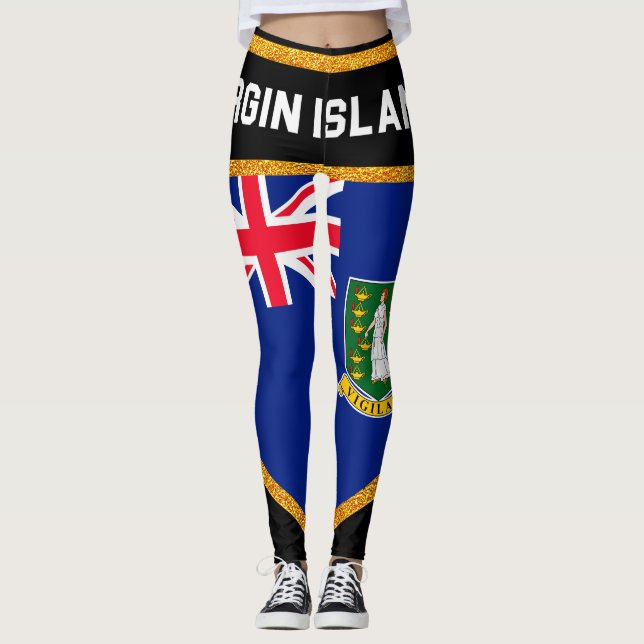 Legging Bandeira das Ilhas Virgens (Frente)