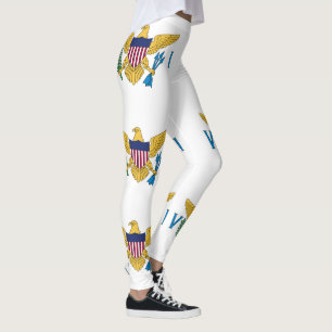 Legging Bandeira das Ilhas Virgens Americanas Patriota