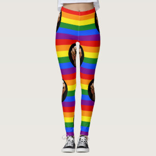 Legging Bandeira das pessoas queer do SlipperyJoe punho le