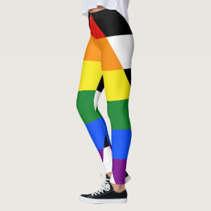 Legging Bandeira de aliado straight da SlipperyJoe's arco-