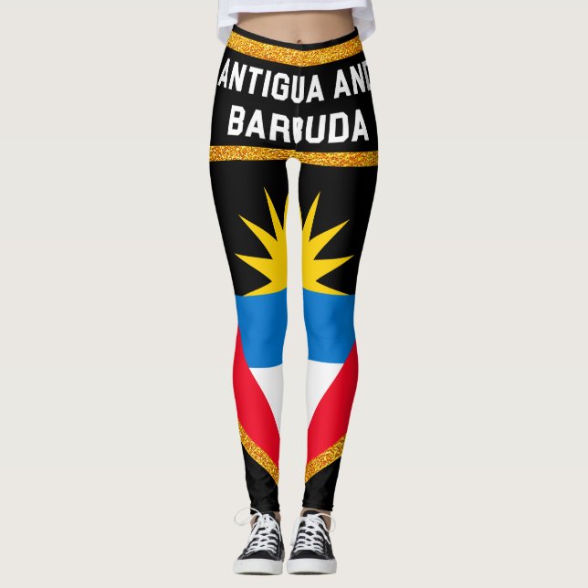Legging Bandeira de Antígua e de Barbuda (Frente)