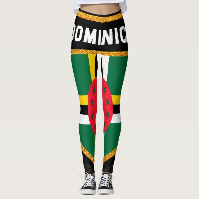 Legging Bandeira de Dominica (Frente)
