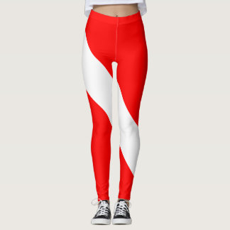Legging Bandeira de Mergulho Mergulhador Mergulhador Abaix