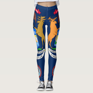 Legging Bandeira de Michigan