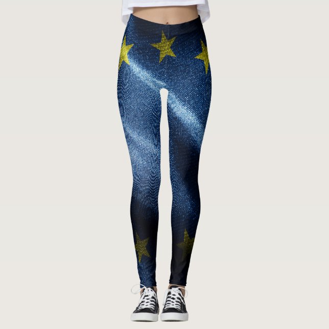 Legging bandeira de seda da UE (Frente)