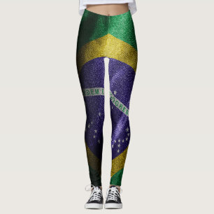 Legging Bandeira de seda do Brasil