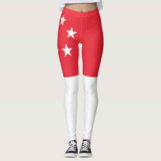 Legging Bandeira de Singapura (Frente)