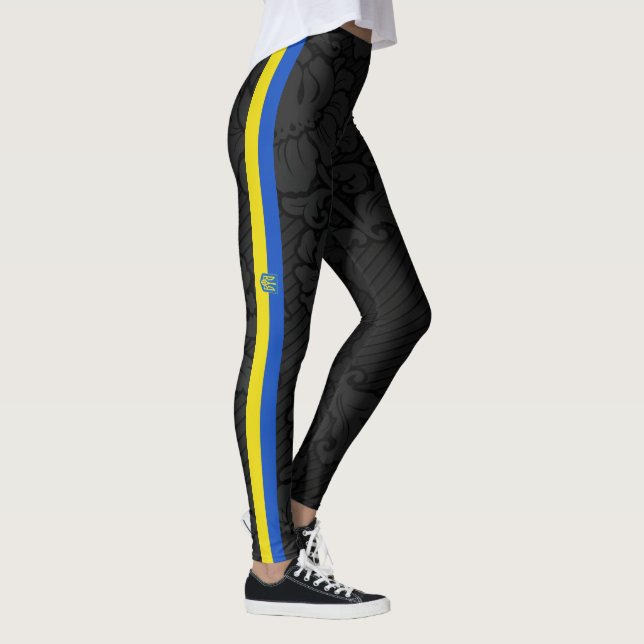 Legging Bandeira de stripe ucraniana (Direita)