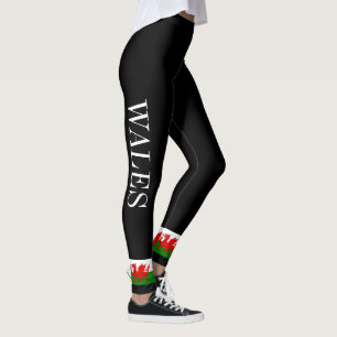 Legging Bandeira de Wales Galês Baner Cymru