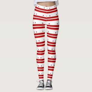 Legging Bandeira de Washington DC, bandeira do Estado amer