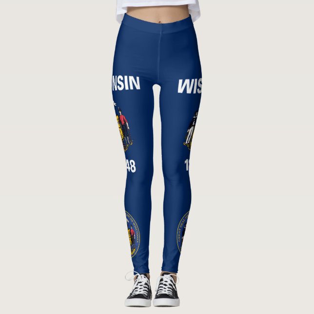 Legging Bandeira de Wisconsin (Frente)