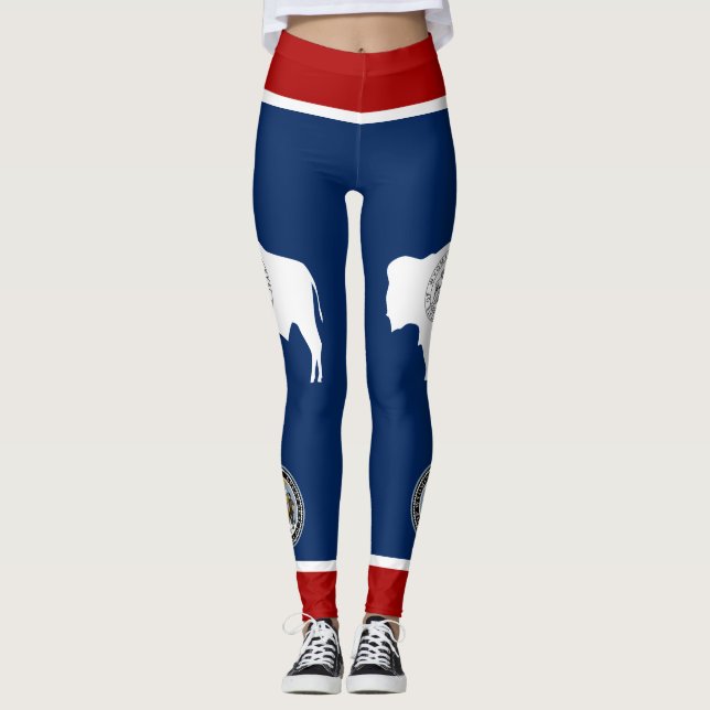 Legging Bandeira de Wyoming (Frente)