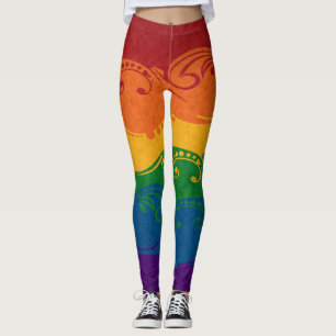 Legging Bandeira decorativa do arco-íris