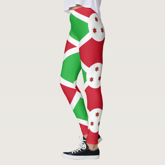Legging Bandeira do Burundi Patriótico (Esquerda)
