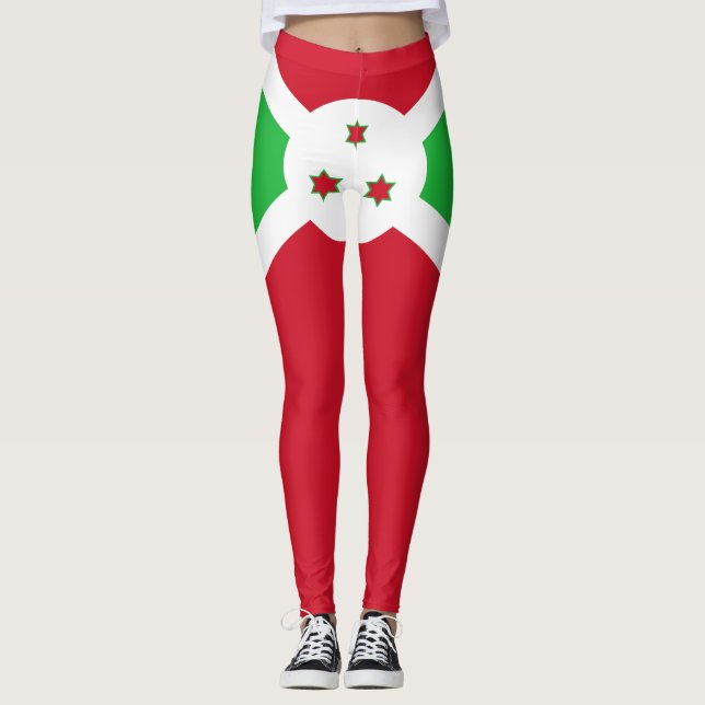 Legging Bandeira do Burundi Patriótico (Frente)