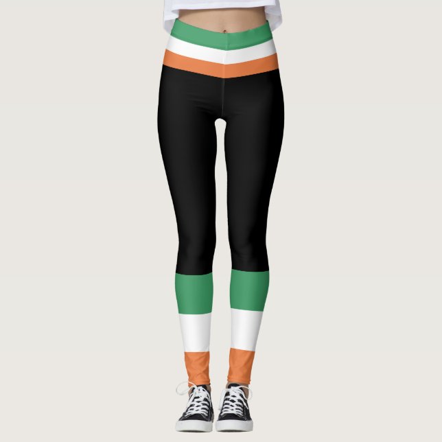 Legging Bandeira do Dia do Paddy's Day Ireland (Frente)