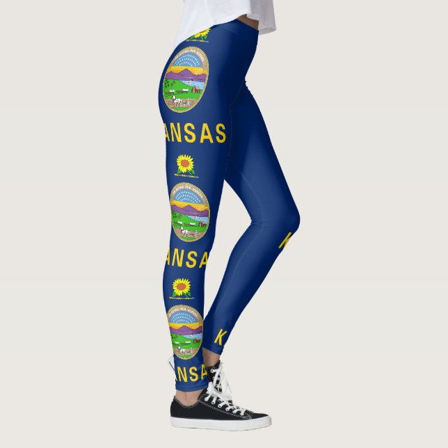 Legging Bandeira do Estado do Kansas (Direita)