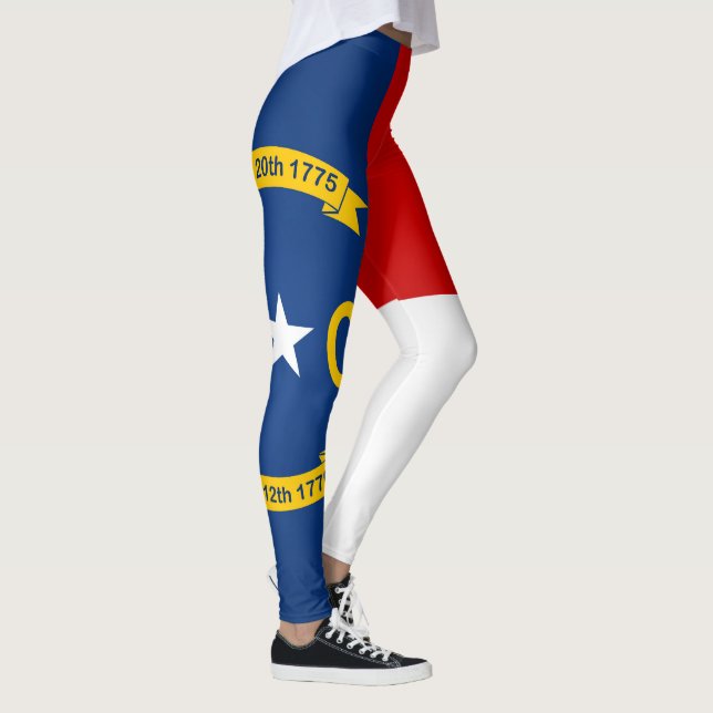 Legging Bandeira Do Estado Legal Da Carolina Do Norte (Direita)