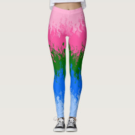 Legging Bandeira do Orgulho Abstrato Omniromântico Trippy