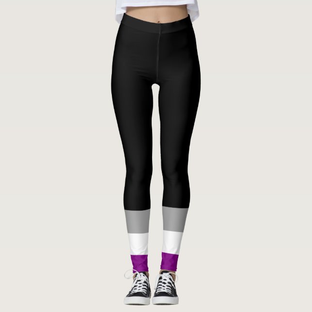 Legging Bandeira do Orgulho Assexual (Frente)