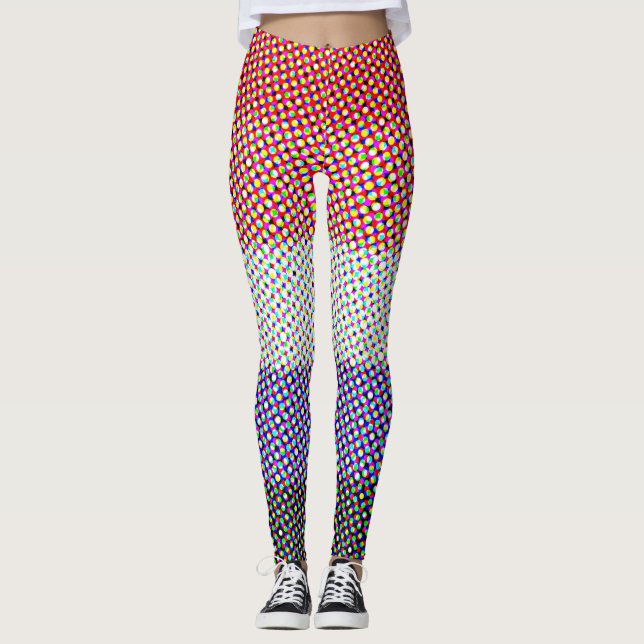 Legging Bandeira do Orgulho Cupioromânico abstrato (Frente)
