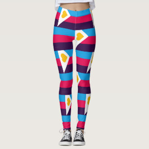 Legging Bandeira do orgulho da poliamoria tricolor do Slip