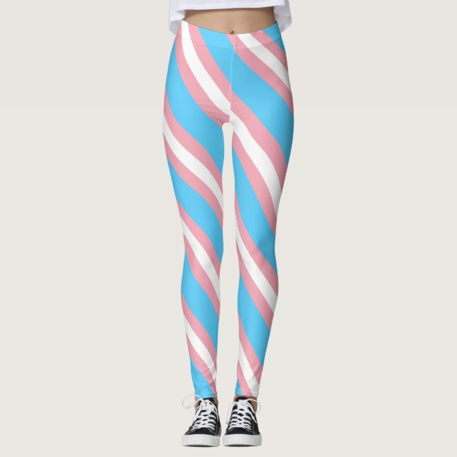 Legging Bandeira do orgulho do Transgender - arco-íris de (Frente)