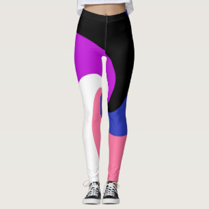 Legging Bandeira do Orgulho Genderfluid Abstrato Espiral B