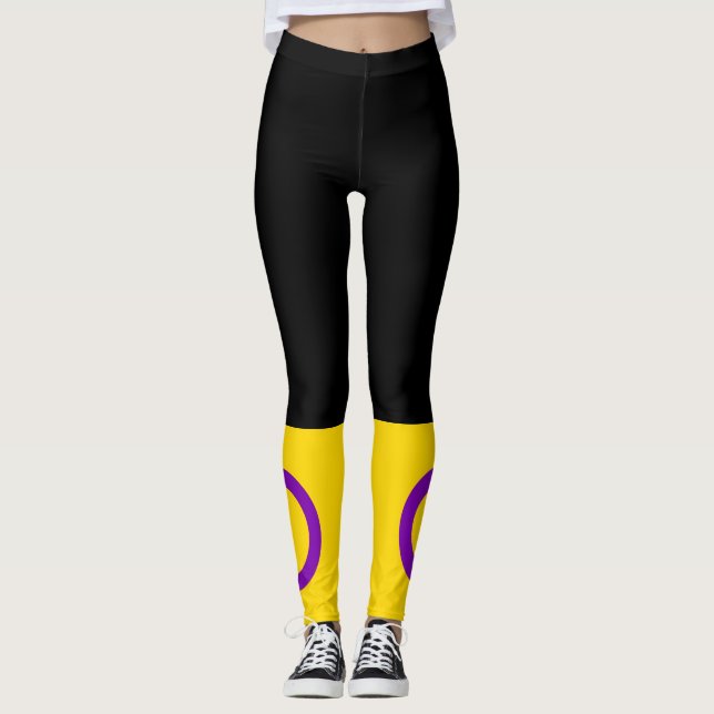 Legging Bandeira do Orgulho Intersexo (Frente)