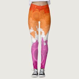 Legging Bandeira do Orgulho Lésbico Abstrato Groovy Bohemi