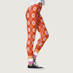 Legging Bandeira do orgulho lésbico/legenda do padrão das 