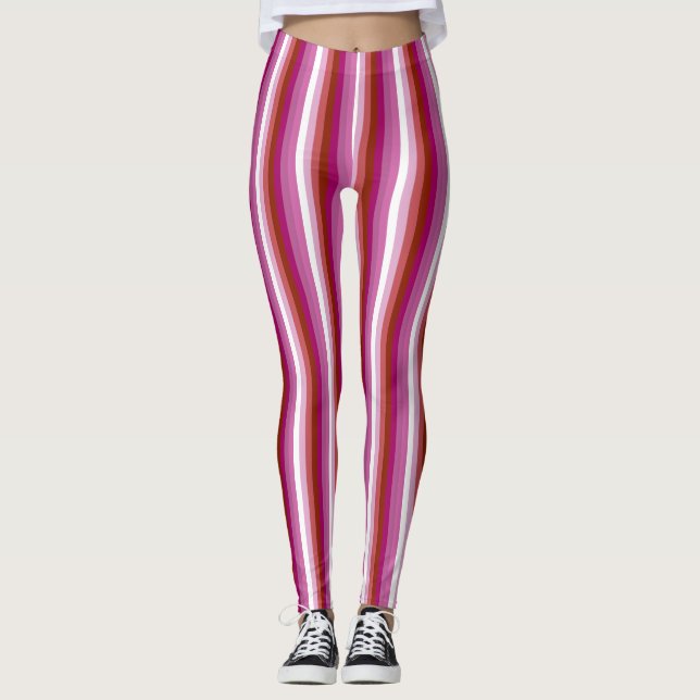 Legging Bandeira do Orgulho Lésbico Vertical (Frente)