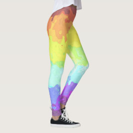 Legging Bandeira do Orgulho Neurogênero Abstrato Trippy Bo