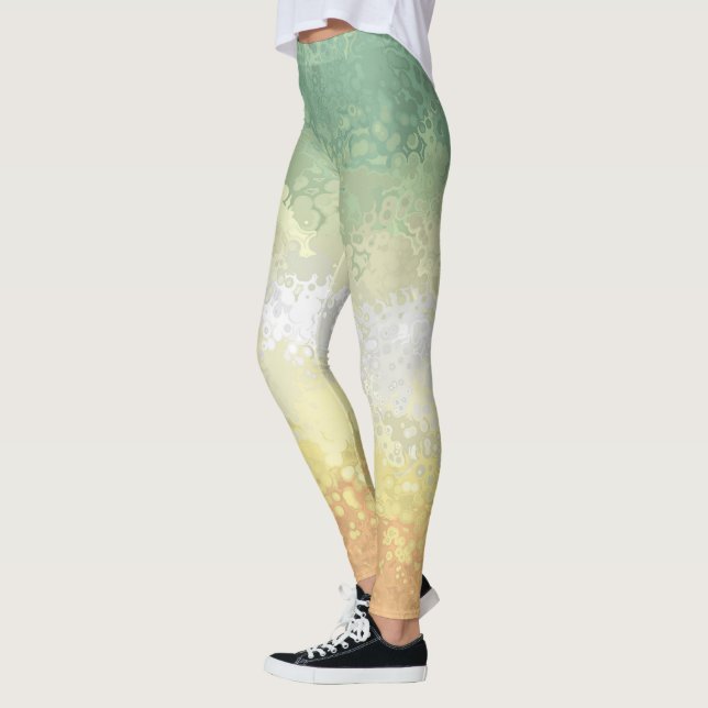 Legging Bandeira do Orgulho Trippy Boho Groovy Abstrato Ge (Esquerda)